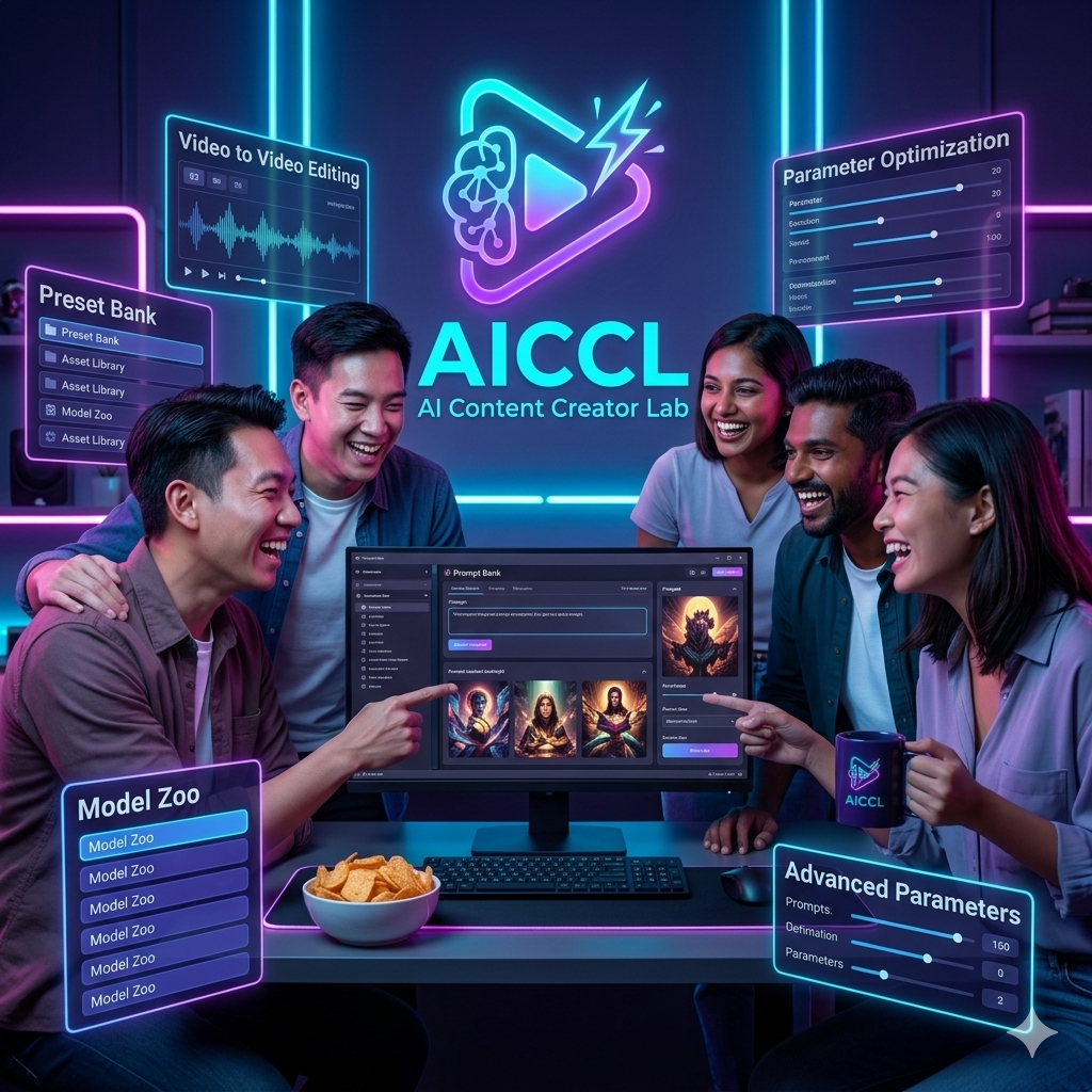 A group of Singaporeans learning AI Content Creation